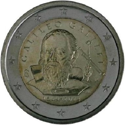 2 euros commémorative 2014 Italie Galileo Galilei