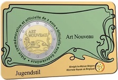 2 € commémorative 2023 Belgique pour commémorer l'Art Nouveau à Bruxelles coincart fr