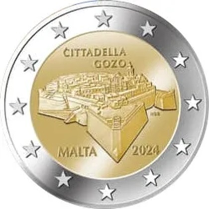 2 € euro commémorative 2024 Malte pour commémorer la Citadelle de Gozo