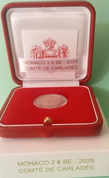 2 euro commémorative Monaco 2025 dédiée au comté de Carladès