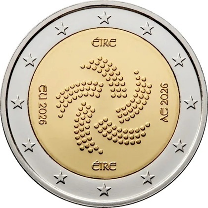 2 euro commémorative 2026 Irlande pour la Présidence du Conseil de l'UE