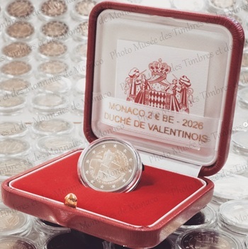 2 euro commémorative Monaco 2026 dédiée au duché de Valentinois  coffret