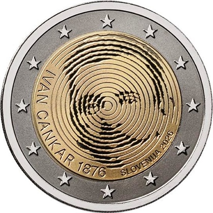 2 euro commémorative 2026 Slovénie pour le 150e anniversaire de la naissance d'Ivan Cankar